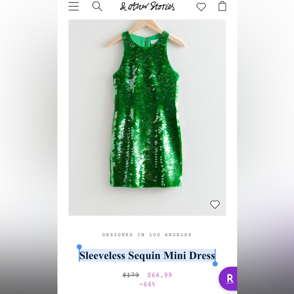 Sleeveless Sequin Mini Dress